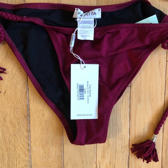 HOST PICK: Brand New Paolita YOKO PADDED TRIANGLE BIKINI IN BORDEAUX - Picture 4 of 11